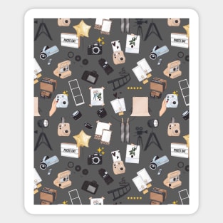 Photography pattern grey Sticker